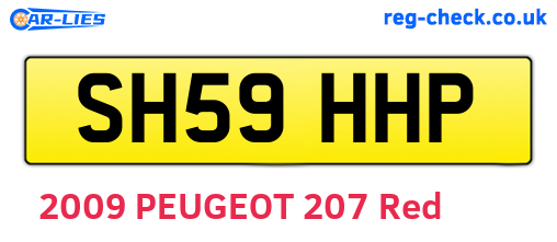 SH59HHP are the vehicle registration plates.
