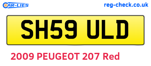 SH59ULD are the vehicle registration plates.