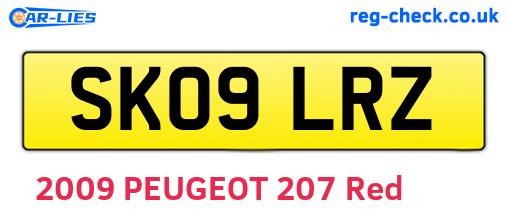 SK09LRZ are the vehicle registration plates.