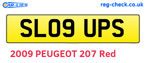 SL09UPS are the vehicle registration plates.