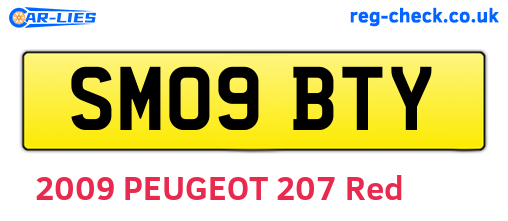 SM09BTY are the vehicle registration plates.
