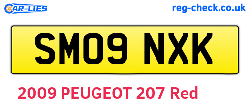 SM09NXK are the vehicle registration plates.