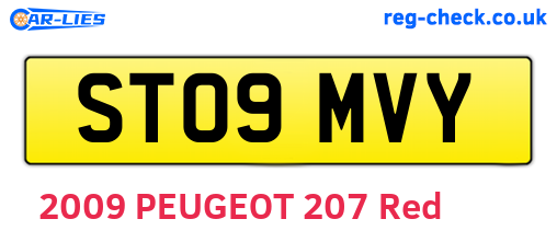 ST09MVY are the vehicle registration plates.