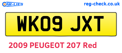 WK09JXT are the vehicle registration plates.