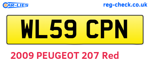 WL59CPN are the vehicle registration plates.
