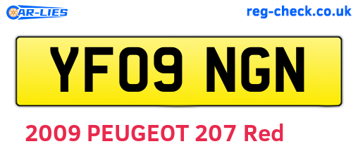 YF09NGN are the vehicle registration plates.