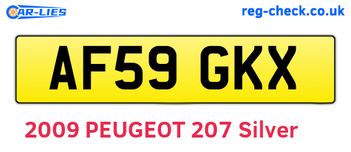 AF59GKX are the vehicle registration plates.