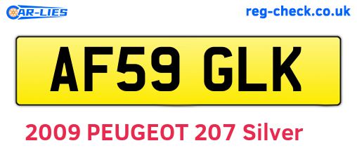 AF59GLK are the vehicle registration plates.