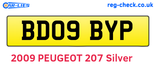 BD09BYP are the vehicle registration plates.