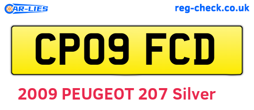 CP09FCD are the vehicle registration plates.