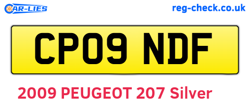 CP09NDF are the vehicle registration plates.