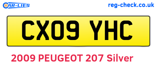 CX09YHC are the vehicle registration plates.