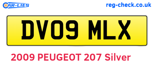 DV09MLX are the vehicle registration plates.