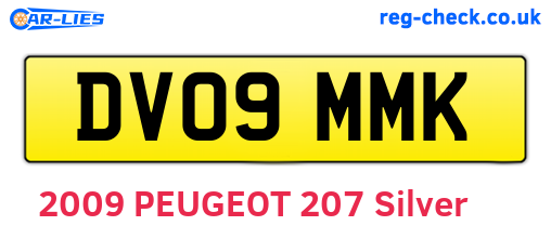DV09MMK are the vehicle registration plates.