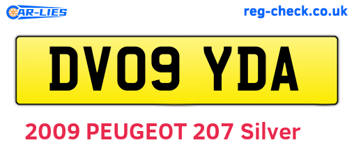 DV09YDA are the vehicle registration plates.