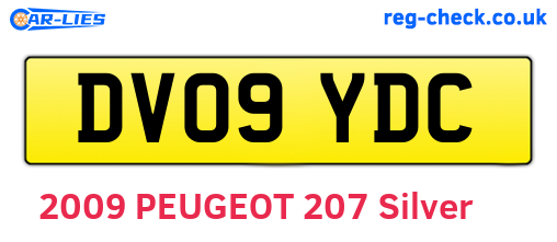 DV09YDC are the vehicle registration plates.