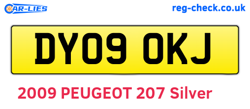 DY09OKJ are the vehicle registration plates.