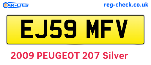 EJ59MFV are the vehicle registration plates.