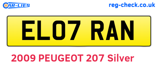 EL07RAN are the vehicle registration plates.