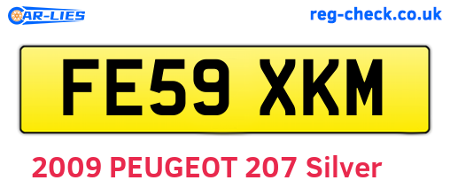 FE59XKM are the vehicle registration plates.