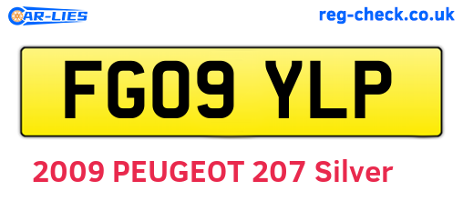 FG09YLP are the vehicle registration plates.