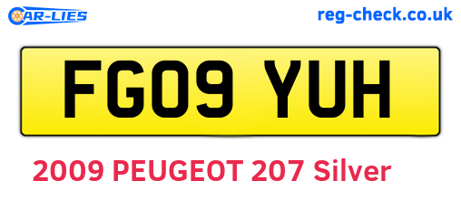 FG09YUH are the vehicle registration plates.