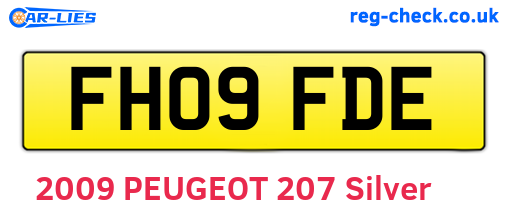 FH09FDE are the vehicle registration plates.