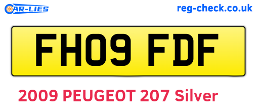 FH09FDF are the vehicle registration plates.