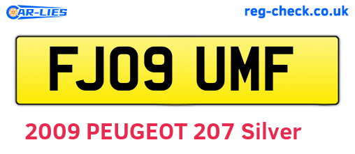 FJ09UMF are the vehicle registration plates.