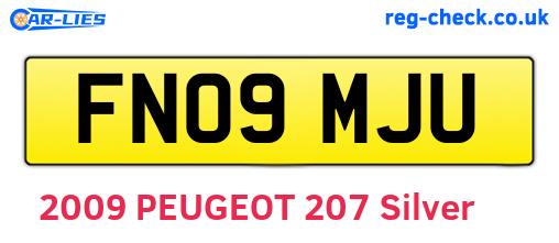 FN09MJU are the vehicle registration plates.