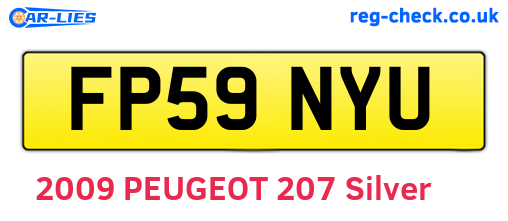 FP59NYU are the vehicle registration plates.