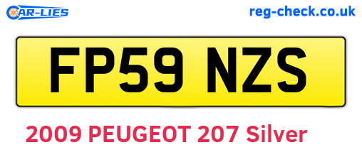 FP59NZS are the vehicle registration plates.