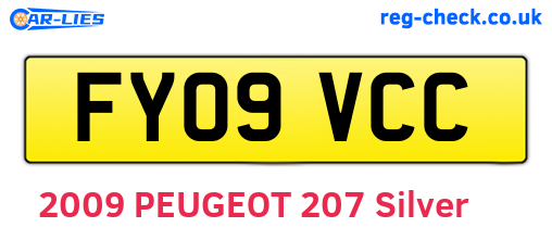 FY09VCC are the vehicle registration plates.