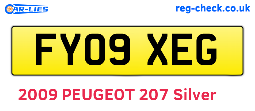 FY09XEG are the vehicle registration plates.