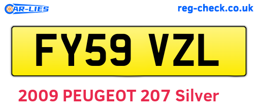 FY59VZL are the vehicle registration plates.