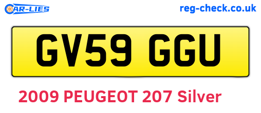 GV59GGU are the vehicle registration plates.