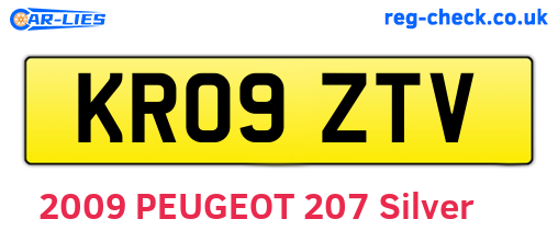 KR09ZTV are the vehicle registration plates.