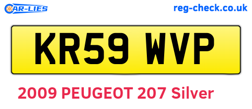KR59WVP are the vehicle registration plates.