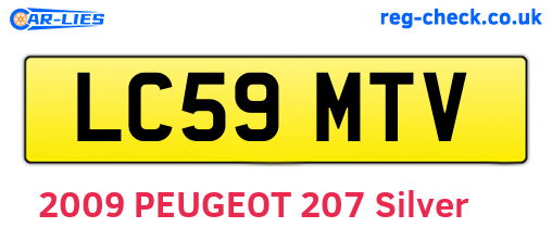 LC59MTV are the vehicle registration plates.