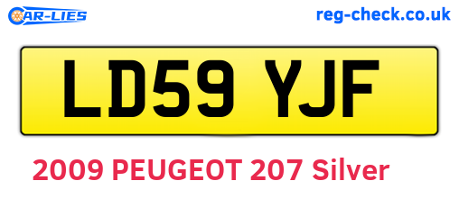 LD59YJF are the vehicle registration plates.
