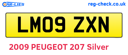 LM09ZXN are the vehicle registration plates.
