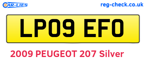 LP09EFO are the vehicle registration plates.