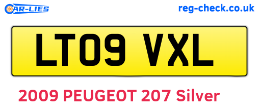 LT09VXL are the vehicle registration plates.
