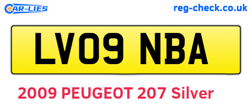 LV09NBA are the vehicle registration plates.