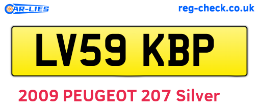 LV59KBP are the vehicle registration plates.