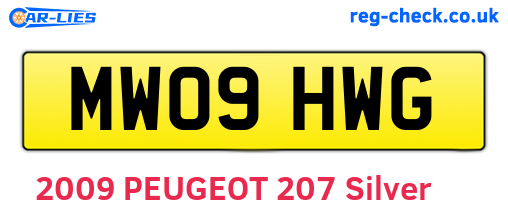 MW09HWG are the vehicle registration plates.