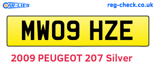 MW09HZE are the vehicle registration plates.