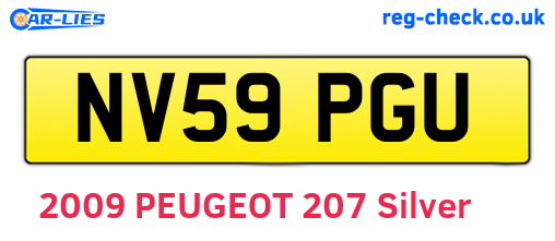 NV59PGU are the vehicle registration plates.