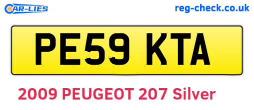 PE59KTA are the vehicle registration plates.