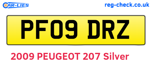 PF09DRZ are the vehicle registration plates.